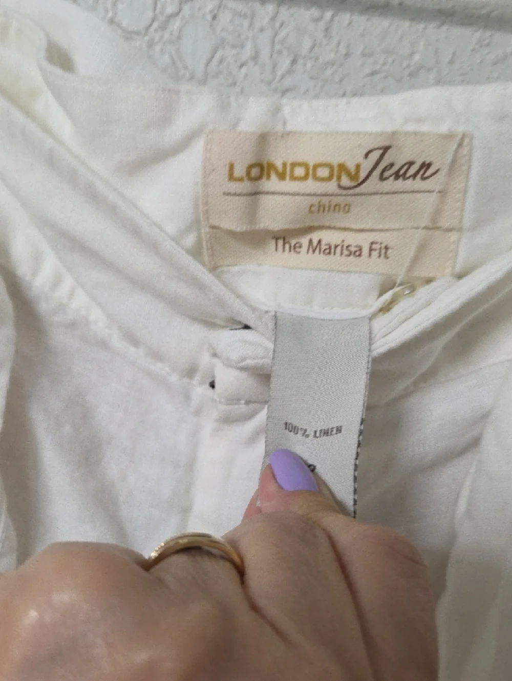 White Linen Wide Leg Pants Size 12 High Waist Tie Front Summer Resort Casual - Picture 2 of 5